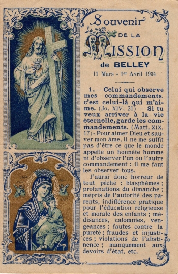 Souvenir de la Mission de Belley